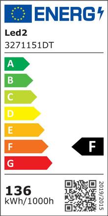 LED2 3271151DT Závěsné svítidlo CIRCLE 3 P-Z, W TRIAC DIM 136W 3000K/4000K bílá