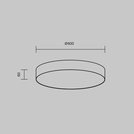 MAYTONI Stropní svítidlo Zon 90W 120d C032CL-90W3K-RD-MG