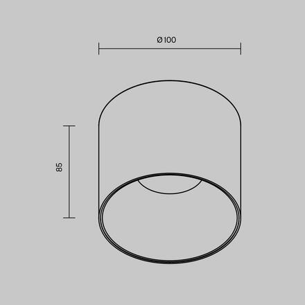 MAYTONI Stropní svítidlo Alfa LED C064CL-01-15W4K-RD-B