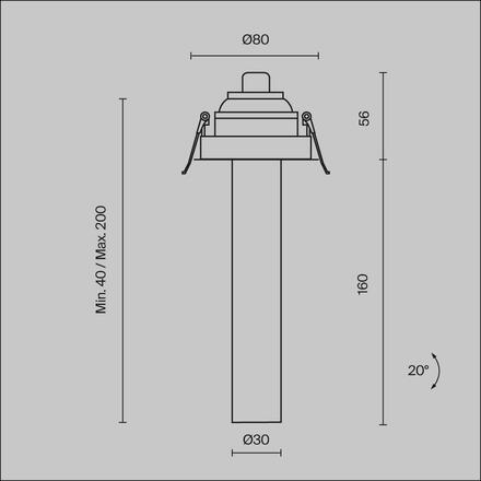 MAYTONI Vestavné svítidlo Focus T 7W IP 20 C140RS-L200-7W3K-W