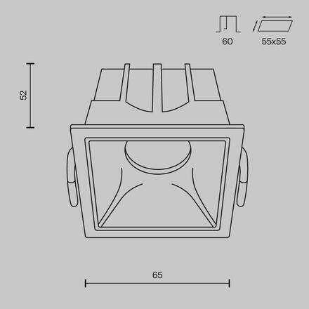 MAYTONI Vestavné svítidlo DL043-01-10W3K-D-SQ-WB