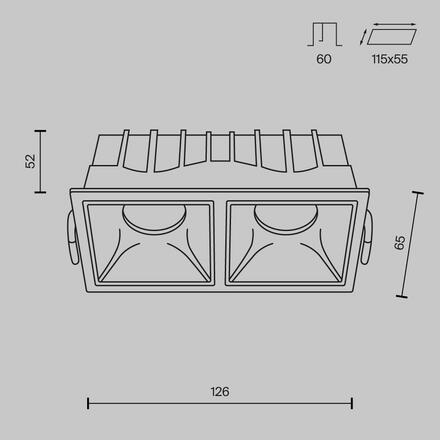 MAYTONI Vestavné svítidlo DL043-02-10W3K-D-SQ-W