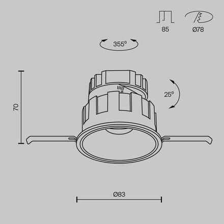 MAYTONI Vestavné svítidlo Wise 10W IP 20 DL057-10W3K-W