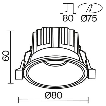 MAYTONI Vestavné svítidlo Round 12W IP 20 DL058-12W3K-W