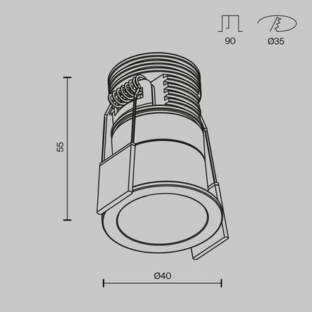 MAYTONI Vestavné svítidlo Minor 5W IP 20 DL089-5W3K-BW