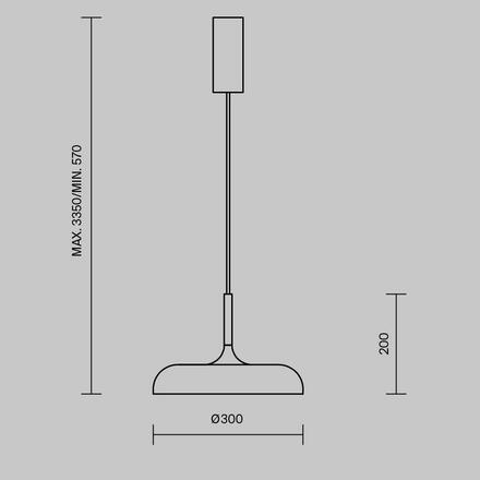 MAYTONI Závěsné svítidlo Gerhard 3000K 19W MOD189PL-L12B3K1