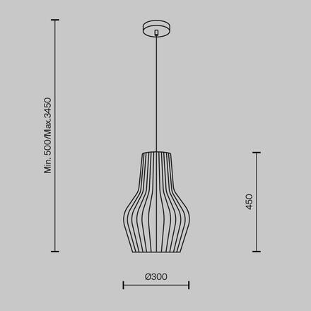 MAYTONI Závěsné svítidlo Roots E27x1 40W MOD191PL-01W1