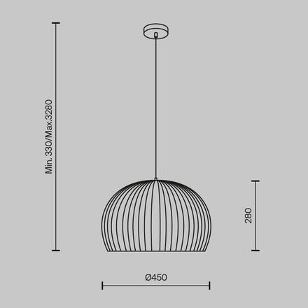 MAYTONI Závěsné svítidlo Roots E27x1 40W MOD195PL-01W1