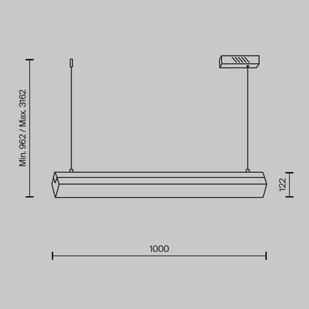 MAYTONI Závěsné svítidlo Petra 3000K 35W MOD250PL-L36BS3K