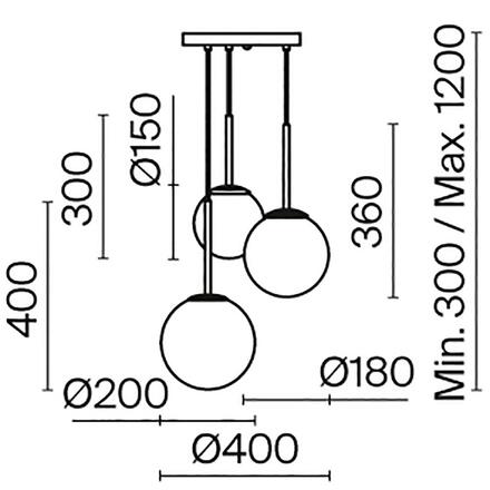 MAYTONI Závěsné svítidlo Basic form MOD321PL-03W