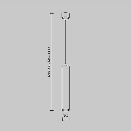 MAYTONI Závěsné svítidlo FOCUS LED 12W 40d P072PL-L12B4K-1