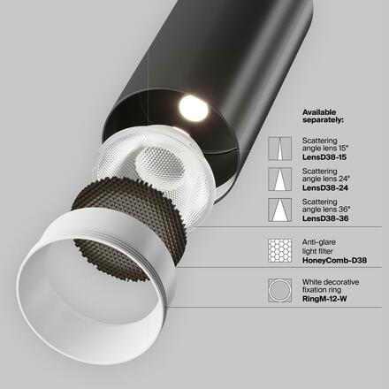 MAYTONI svítidlo pro kolejnicový systém Focus LED TR021-1-12B3K-W-B