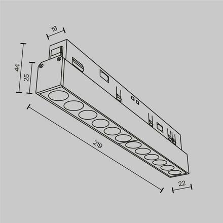 MAYTONI Kolejnicový systém Points Magnetic track system Exility 3000K 12W 36d TR031-2-12W3K-W