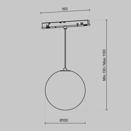 MAYTONI Závěsné svítidlo do lišty Luna Magnetic track system Exility 5W 360d TR039-4-5W3K-WW-DS-W-1