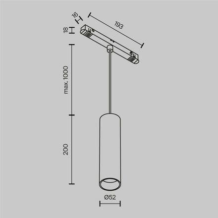 MAYTONI Závěsné svítidlo do lišty Focus LED TR041-2-12W3K-B