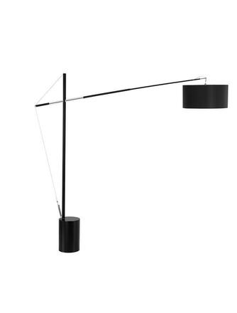 Nova Luce Nadčasová stojací lampa Traccia s extra dlouhým ramenem - 1 x 40 W, černá NV 41455401