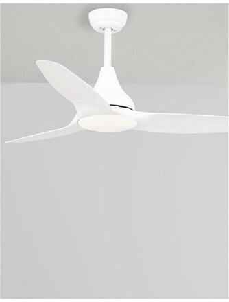 NOVA LUCE stropní ventilátor se světlem SAMOA tělo z oceli matná černá a sklo 3ABS černé listy LED 18W 3000K 5267301