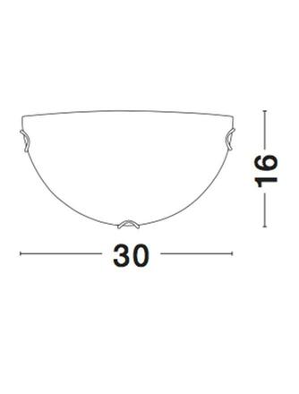 NOVA LUCE nástěnné svítidlo ANCO matné bílé sklo chromovaný kov E27 1x12W 600403