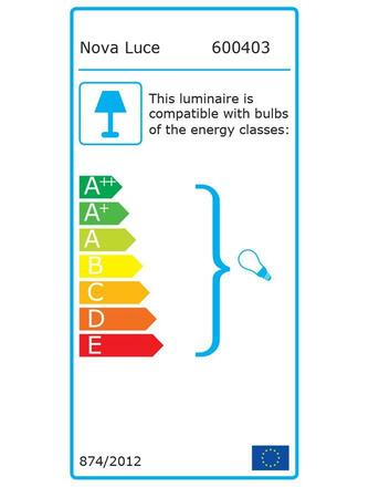 NOVA LUCE nástěnné svítidlo ANCO matné bílé sklo chromovaný kov E27 1x12W 600403