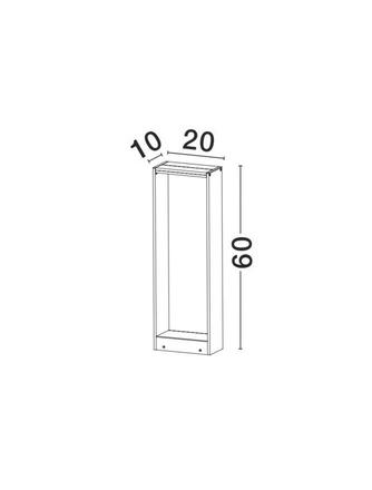 NOVA LUCE venkovní sloupkové svítidlo TWIN tmavě šedý hliník akrylový difuzor LED 2x5W 3000K 220-240V rotační 0-90st. IP54 713121