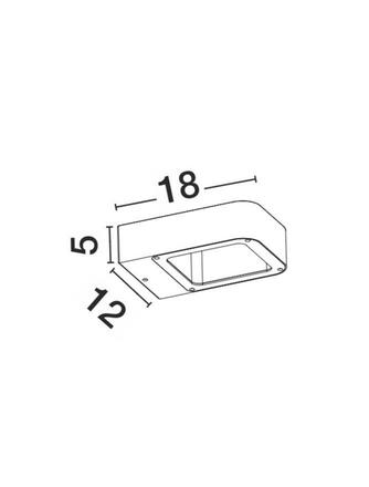 NOVA LUCE venkovní nástěnné svítidlo ACQUA tmavě šedý hliník akrylový difuzor LED 5W 3000K 110-265V 38st. IP54 713312