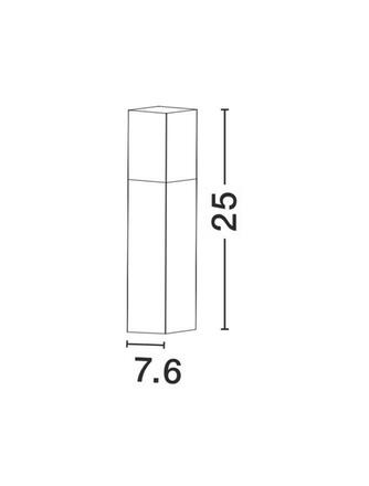 NOVA LUCE venkovní sloupkové svítidlo STICK tmavě šedý hliník bílý akryl E27 1x12W 220-240V IP54 bez žárovky 71371102