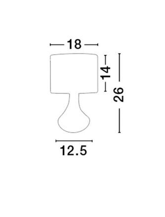 NOVA LUCE stolní lampa ROSIA matný bílý kov bílé stínidlo E14 1x5W 230V IP20 bez žárovky 7605163