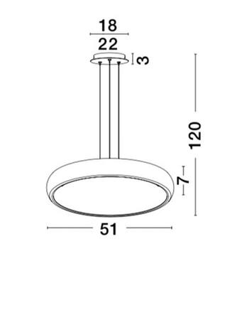 Nova Luce Decentní závěsné LED svítidlo Gap v bílé a černé barvě - pr. 510 x 70 x 1130 mm, bílá NV 8100987