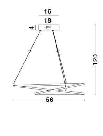 Nova Luce Originální závěsné LED svítidlo Viareggio v elegantním chromovém designu NV 8101201