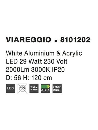 NOVA LUCE závěsné svítidlo VIAREGGIO bílý hliník a akryl LED 29W 230V 3000K IP20 8101202