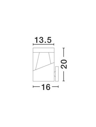 NOVA LUCE venkovní nástěnné svítidlo LOCK hliník tmavě šedá bílý a čirý akrylový difuzor LED 12W 220-240V 45st. IP54 3000K nebo 4000K 813101