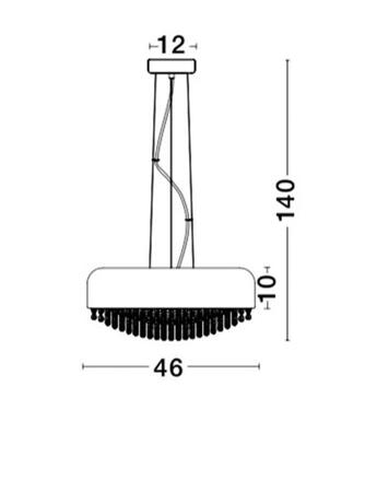 NOVA LUCE závěsné svítidlo LYON matný bílý hliník a křišťál G9 6x5W 230V IP20 bez žárovky 8502962