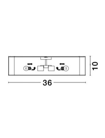 Nova Luce Moderní přisazené stropní svítidlo Ragu - 4 x 10 W, 360 x 360 mm, matná bílá NV 866601