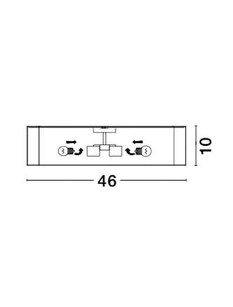 Nova Luce Moderní přisazené stropní svítidlo Ragu - 4 x 10 W, 460 x 460 mm, nikl NV 866608