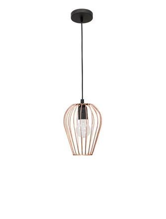 NOVA LUCE závěsné svítidlo SAGE kov, růžová zlatá a černý kabel, E27 1x12W 8809703