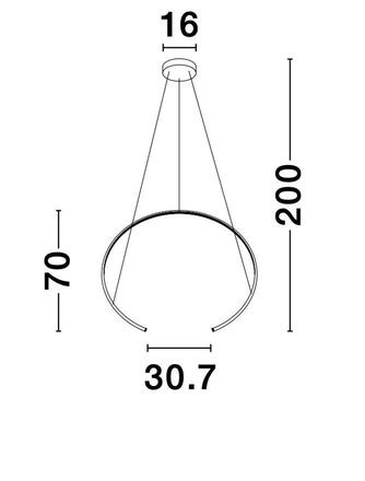 NOVA LUCE závěsné svítidlo BREDA bílý hliník a akryl LED 30W 220V 3000K IP20 9010021