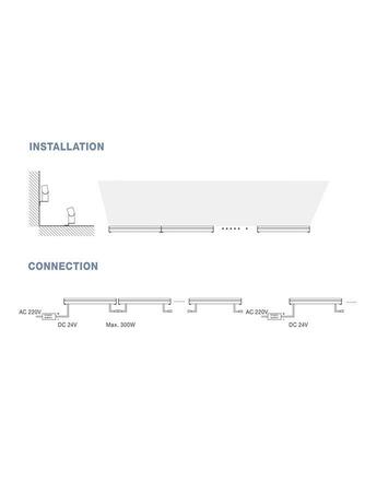 NOVA LUCE WALL WASHER černý hliník a sklo LED Chip Cree 48W 3000K DC24V nastavitelné 30st. IP67 Max Power 300W 9011162