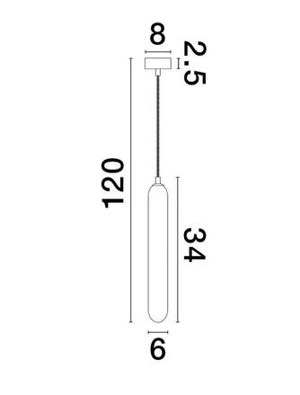 NOVA LUCE závěsné svítidlo GUSTAVE lehce kouřově šedé sklo a matná černá G9 1x5W 230V IP20 bez žárovky 9028851