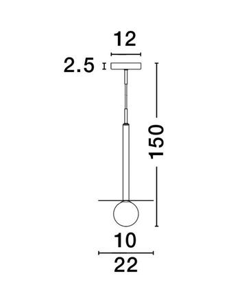 NOVA LUCE závěsné svítidlo PIELO černý kov opálové sklo G9W 1x5W 230V IP20 bez žárovky 9043306