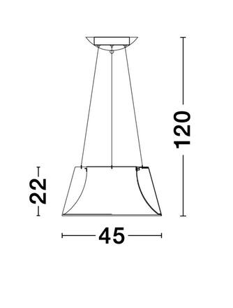 NOVA LUCE závěsné svítidlo VOLCANO kov a akrylový difuzor bílá LED 33W 230V 3000K IP20 9077882