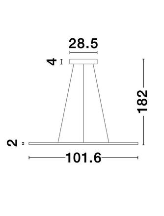 NOVA LUCE závěsné svítidlo ODERICK černý hliník a akryl LED 45W 230V 3000K IP20 9100145