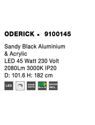 NOVA LUCE závěsné svítidlo ODERICK černý hliník a akryl LED 45W 230V 3000K IP20 9100145