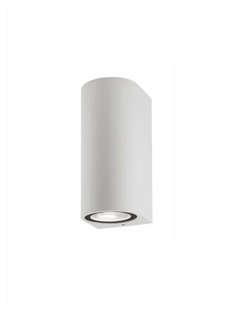 NOVA LUCE venkovní nástěnné svítidlo NERO hliník bílé skleněný difuzor GU10 2x7W 220-240V IP54 bez žárovky světlo nahoru a dolů 910022