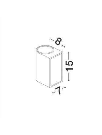 NOVA LUCE venkovní nástěnné svítidlo NERO hliník bílé skleněný difuzor GU10 2x7W 220-240V IP54 bez žárovky světlo nahoru a dolů 910022