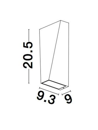 NOVA LUCE venkovní nástěnné svítidlo VEIRO antracitový hliník a čiré sklo LED 6W 3000K 200-240V IP65 světlo nahoru a dolů 40st. 9104835