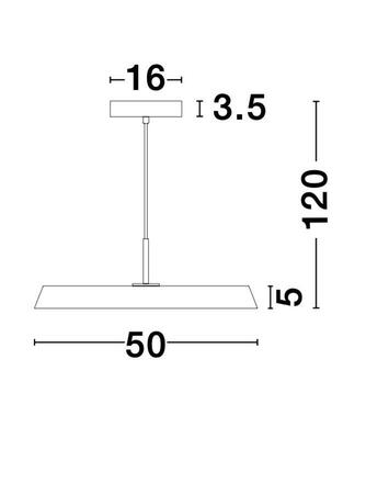 NOVA LUCE závěsné svítidlo VETRO matný bílý hliník a akryl LED 41W 230V 3000K IP20 910621