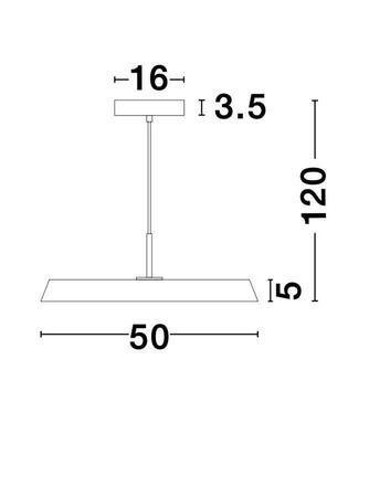 NOVA LUCE závěsné svítidlo VETRO matný černý hliník a akryl LED 41W 230V 3000K IP20 910622