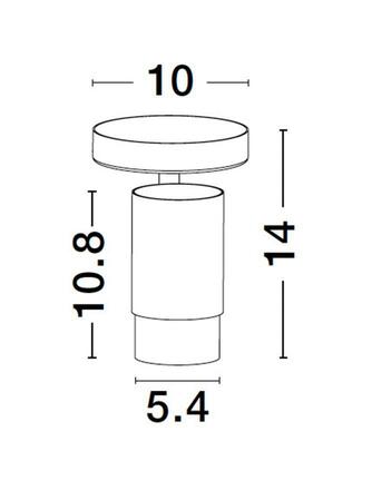 NOVA LUCE bodové svítidlo POGNO černá a zlatý hliník GU10 1x10W IP20 220-240V bez žárovky 9111432