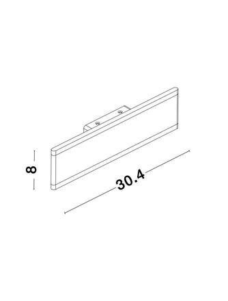 NOVA LUCE nástěnné svítidlo LINE bílý hliník a akryl LED 2x8W 230V 3000K IP20 9115908