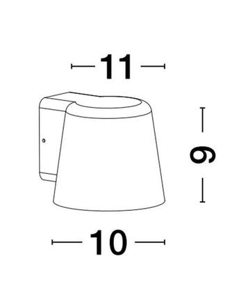 NOVA LUCE venkovní nástěnné svítidlo OVI černý hliník skleněný difuzor GU10 1x7W 220-240V IP54 bez žárovky světlo dolů 9136182